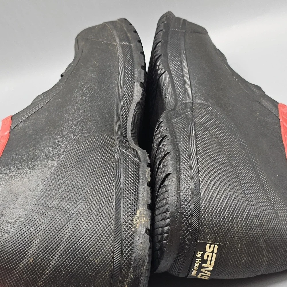 Servus By Honeywell Black/Red Rubber Overshoes Men Size 11 Waterproof Protective
